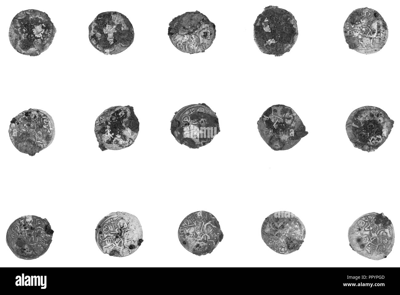 Trebisonda moneta; circa il XIII secolo; argento, Bizantina monete dell'impero di Trebizonds Foto Stock