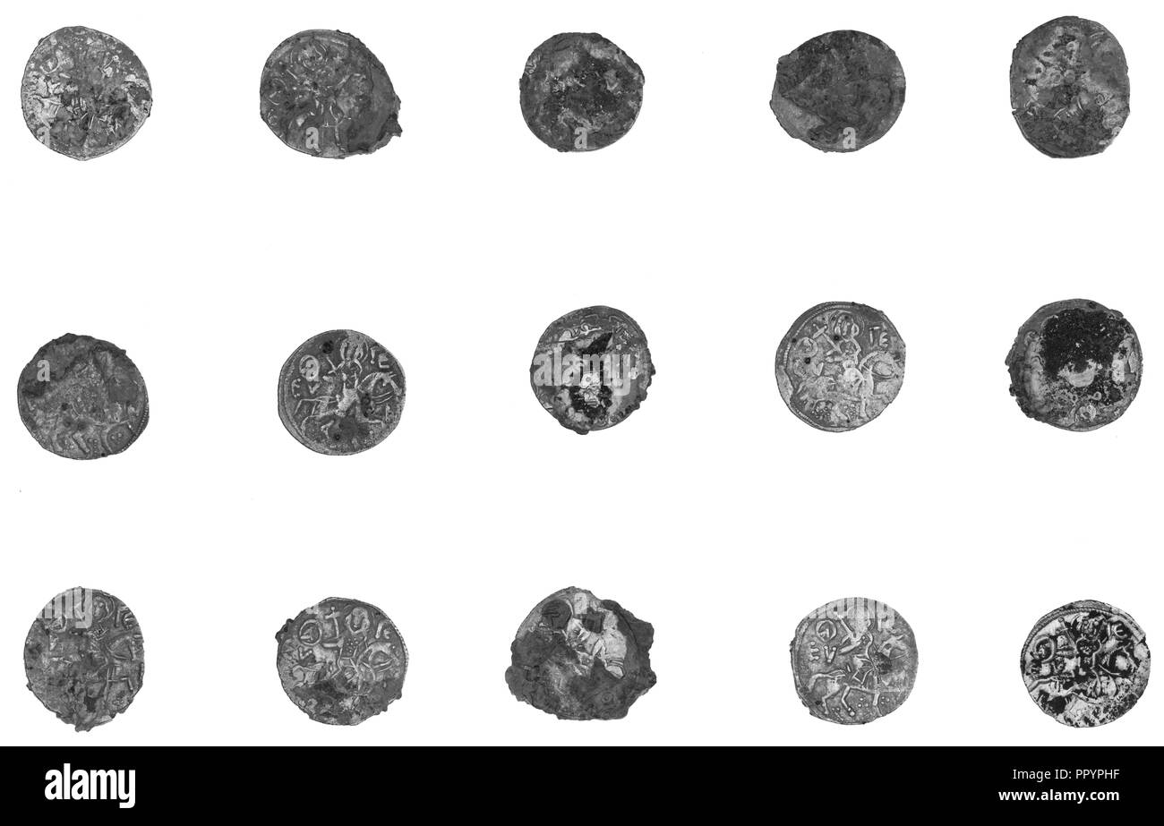 Trebisonda moneta; circa il XIII secolo; argento, Bizantina monete dell'impero di Trebizonds Foto Stock