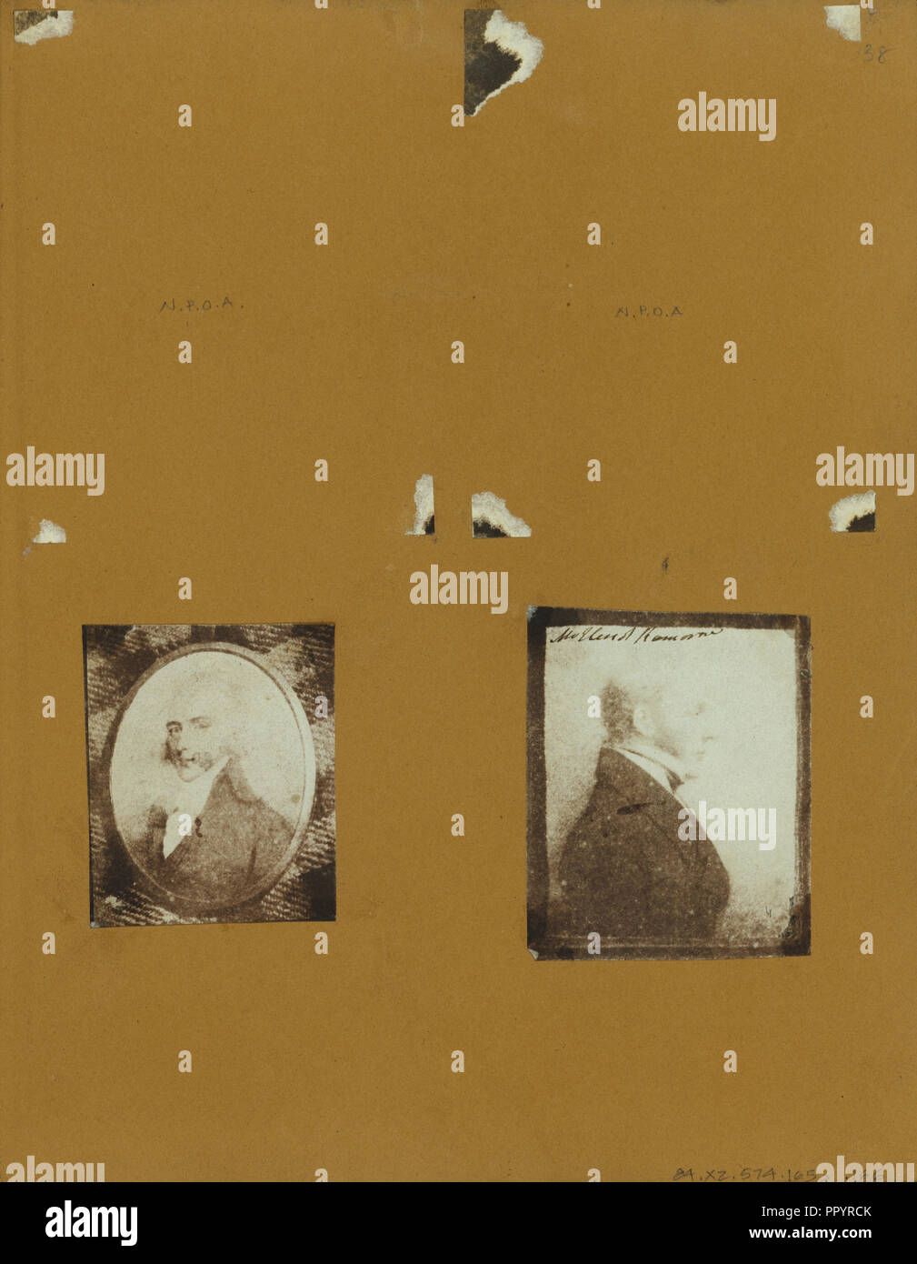 Una riproduzione fotografica di una miniatura; British; 1840s; salati della carta da stampa di un negativo Calotype; 6 x 4,9 cm Foto Stock