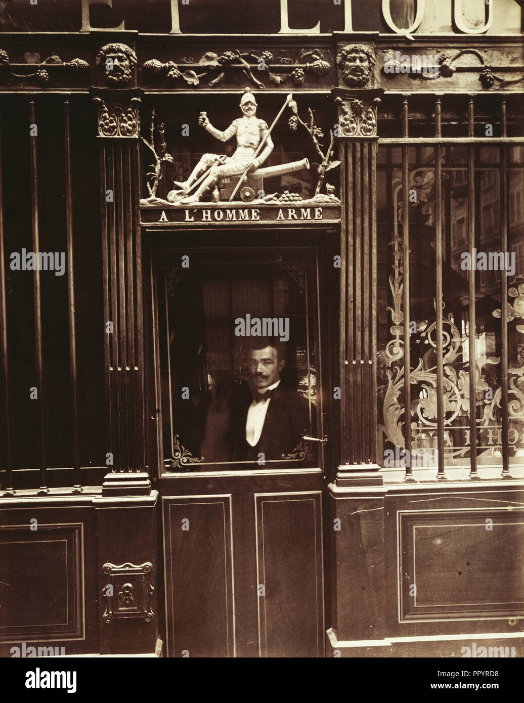 Ristorante, rue des Blancs Manteaux; Eugène Atget, francese, 1857 - 1927, Parigi, Francia; 1900; albume silver stampa Foto Stock