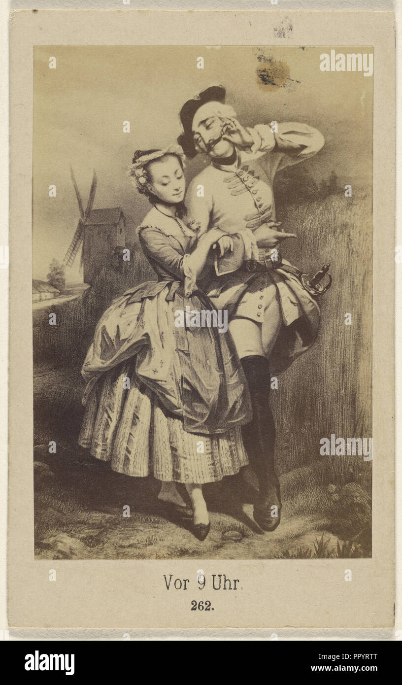 Vor 9 Uhr; 1860s; albume silver stampa Foto Stock