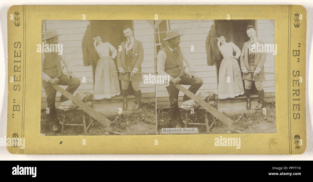 Respinto si rigonfiano; American; circa 1880 - 1890; gelatina silver stampa Foto Stock