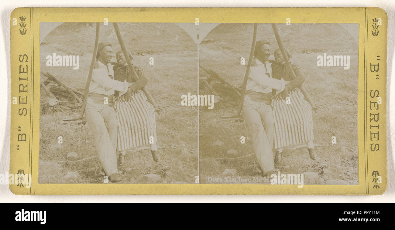 Do You Love Me Hun?; American; circa 1880 - 1890; gelatina silver stampa Foto Stock