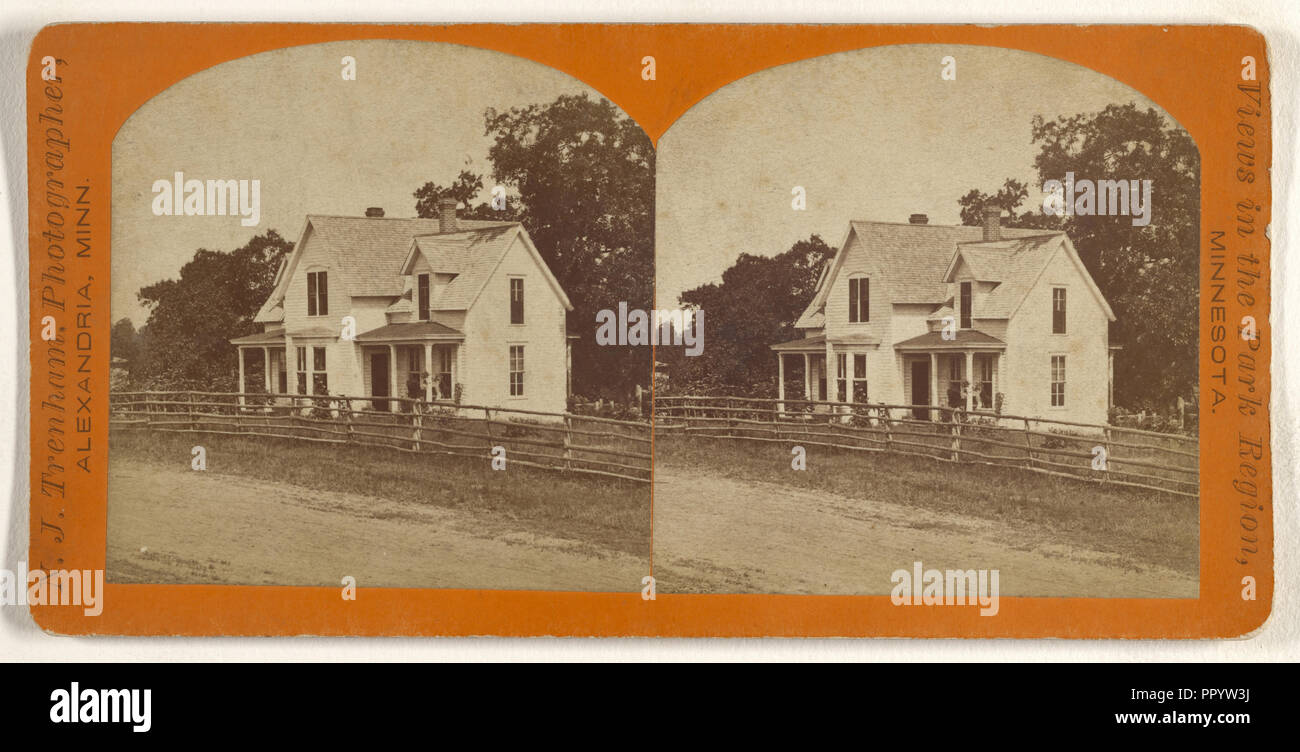 Res. di Wm. Mosè, Alessandria, Minnesota; Newton J. Trenham, American, attivo Alessandria, Minnesota 1860, circa 1868; albume d'uovo Foto Stock