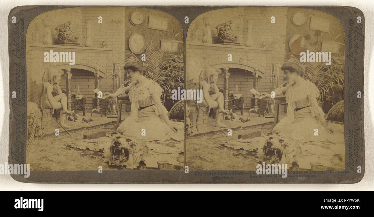 L'obliterazione - la vigilia di nozze falò e addio alla ex affetti; Underwood & Underwood, americano, 1881 - 1940S, 1901 Foto Stock