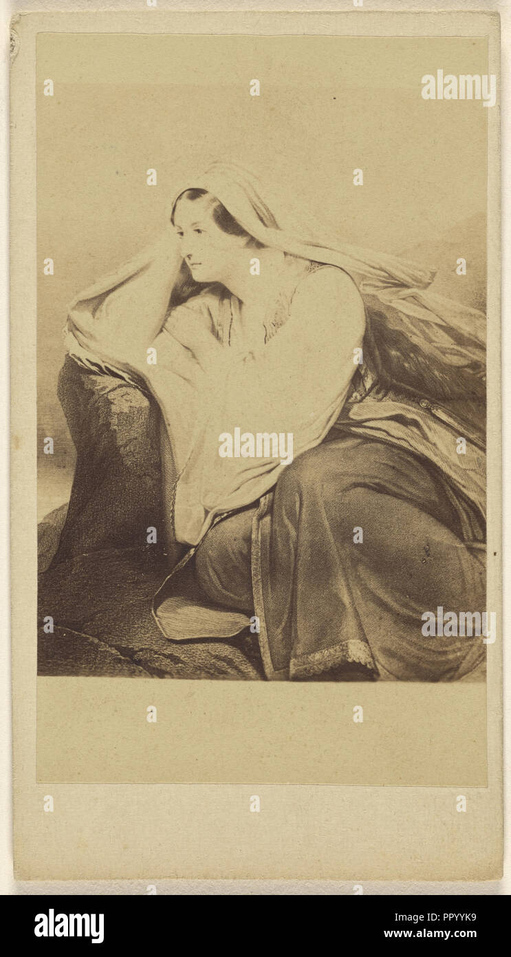 Medora. Ary Scheffer. Leprix. copia di un dipinto; Charles Taber & Co; 1870-1872; albume silver stampa Foto Stock