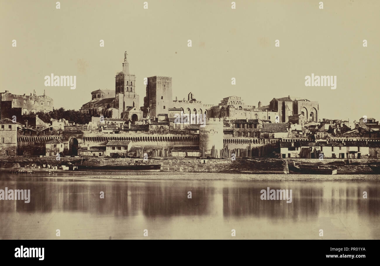 Avignone; Édouard Baldus, Francese, nato in Germania, 1813 - 1889, Francia; circa 1861; albume silver stampa Foto Stock