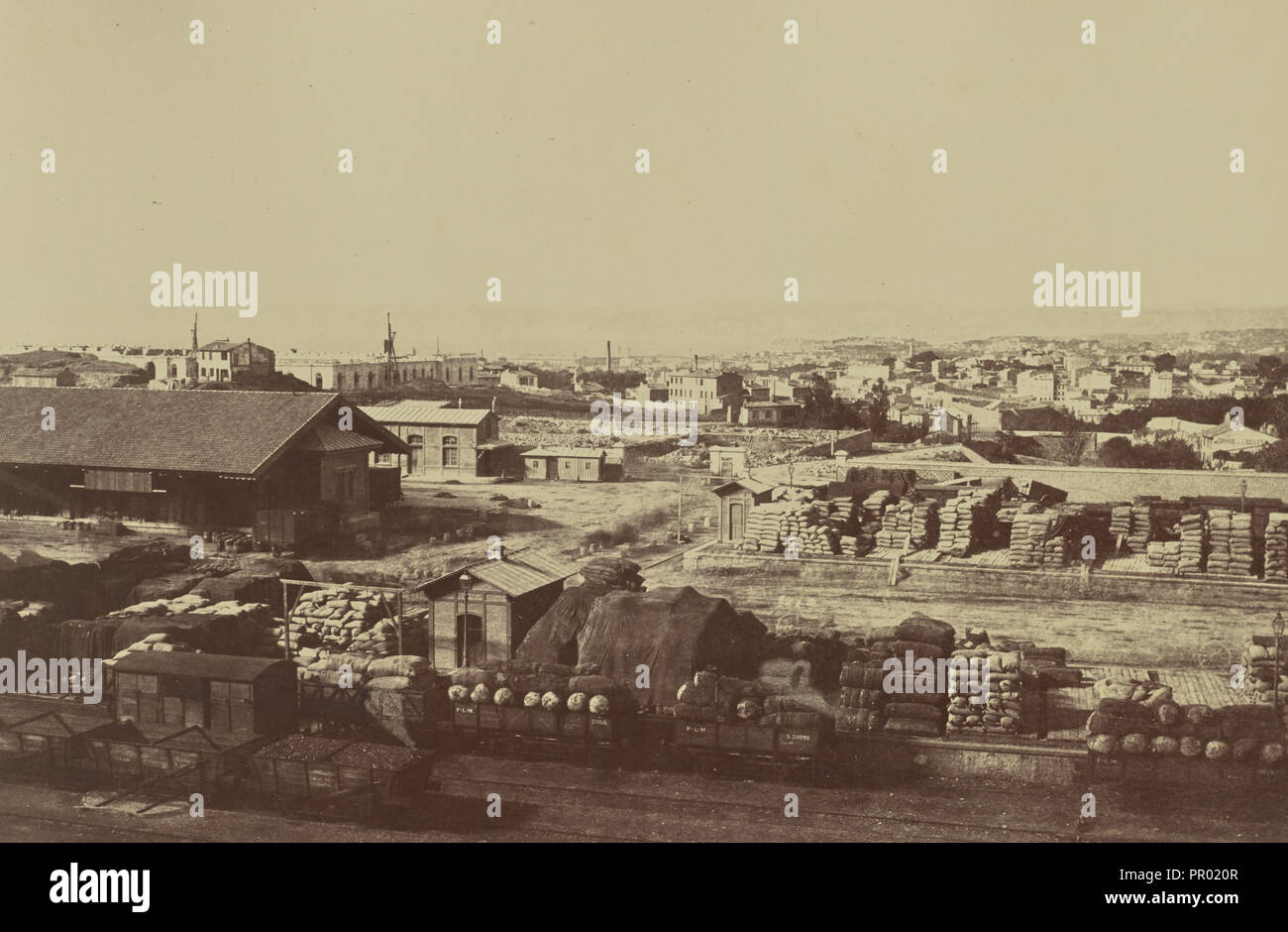 Marsiglia; Édouard Baldus, Francese, nato in Germania, 1813 - 1889, Francia; circa 1861; albume silver stampa Foto Stock