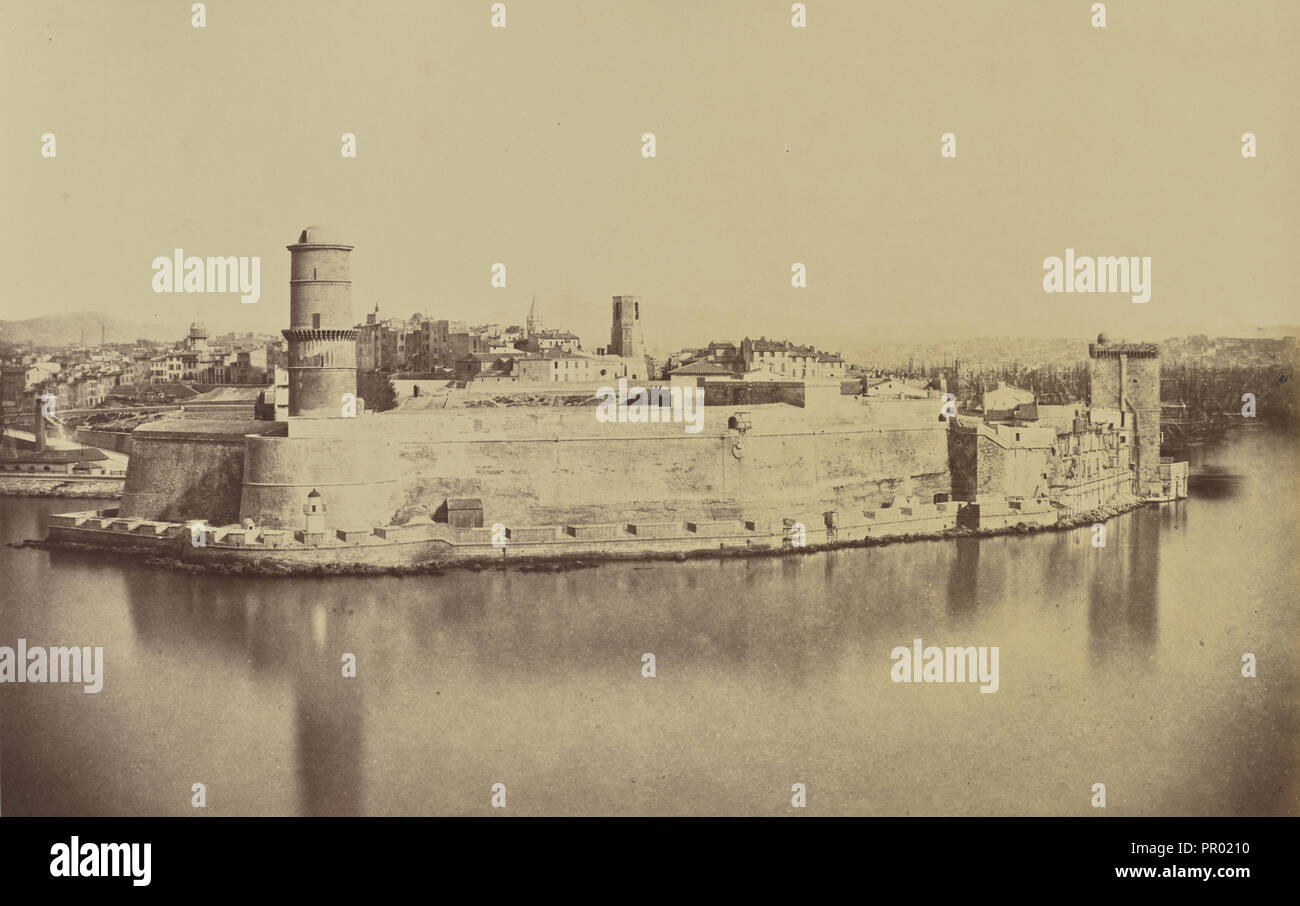 Marsiglia; Édouard Baldus, Francese, nato in Germania, 1813 - 1889, Francia; circa 1861; albume silver stampa Foto Stock