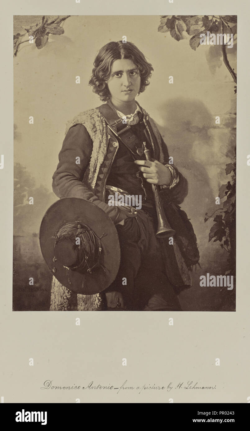 Domenico Antonio - da un quadro di H. Lehman; Robert Jefferson Bingham, British, 1824 - 1870, intorno al 1864; albume argento Foto Stock