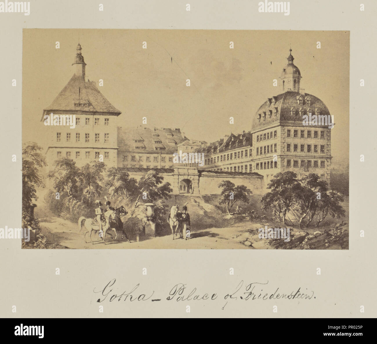 Gotha, Palazzo di Friedenstein; circa 1865; albume silver stampa Foto Stock
