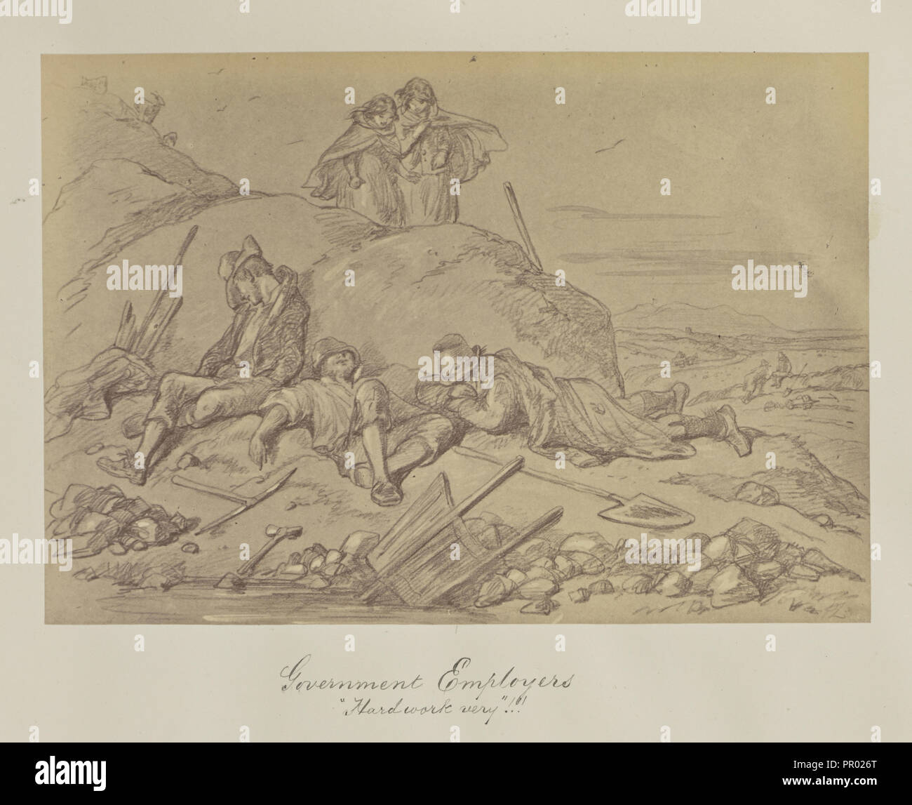 Governo Datori di lavoro; circa 1865; albume silver stampa Foto Stock