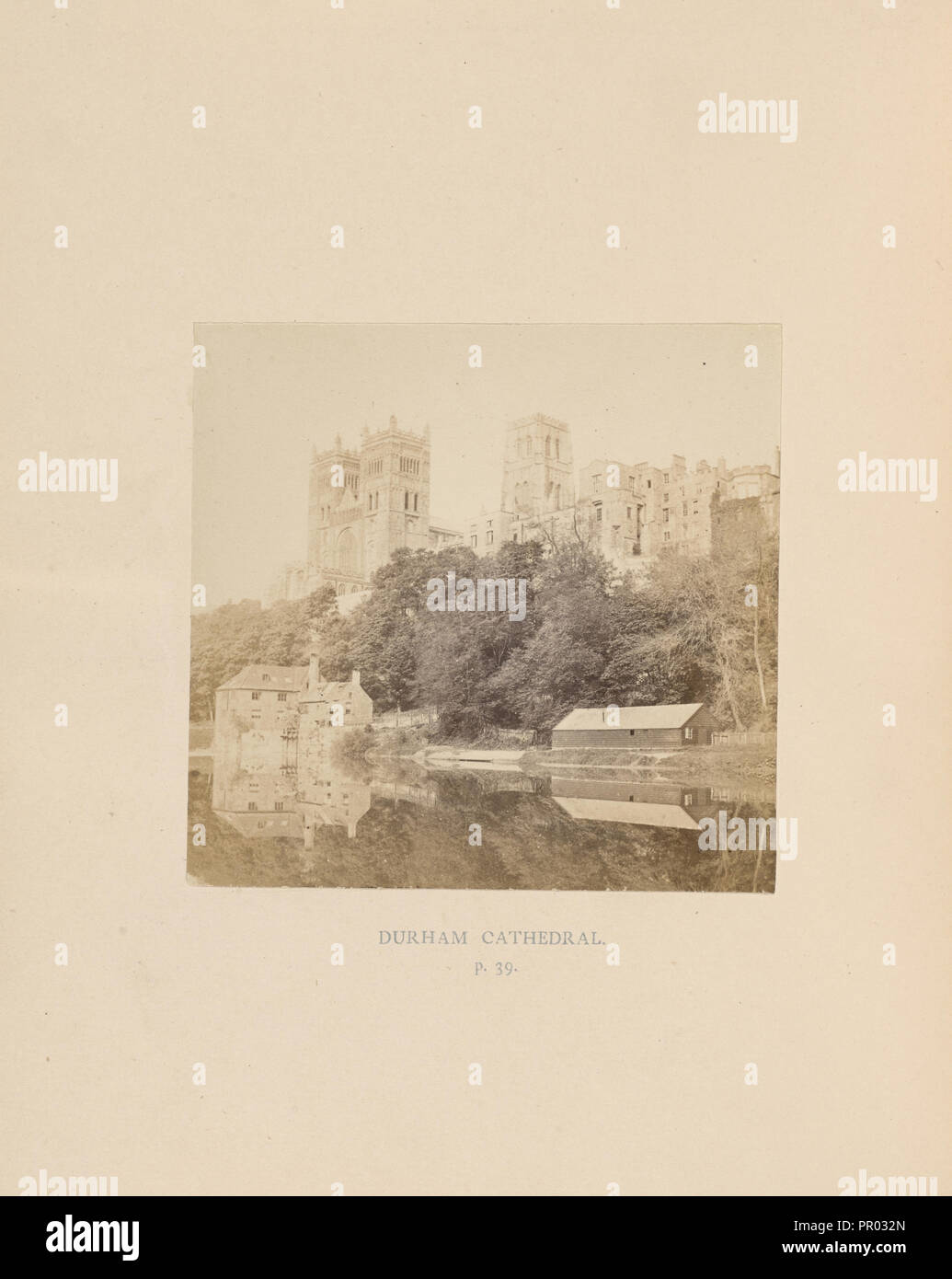 La Cattedrale di Durham; Thomas Annan, Scozzese,1829 - 1887, Londra, Inghilterra; 1866; albume silver stampa Foto Stock