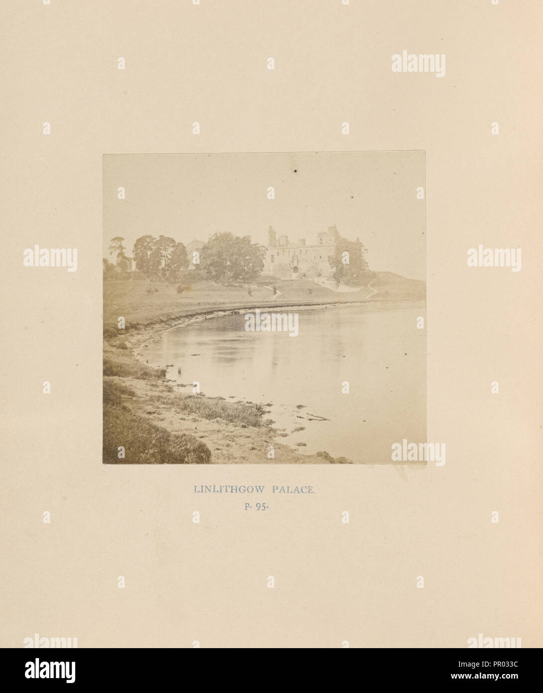 Linlithgow Palace; Thomas Annan, Scozzese,1829 - 1887, Londra, Inghilterra; 1866; albume silver stampa Foto Stock