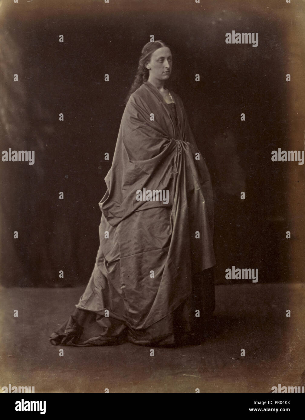 Signorina Mary Gladstone; Ronald Ruthven Leslie-Melville, Scozzese,1835 - 1906, Inghilterra; 1860s; albume silver stampa Foto Stock