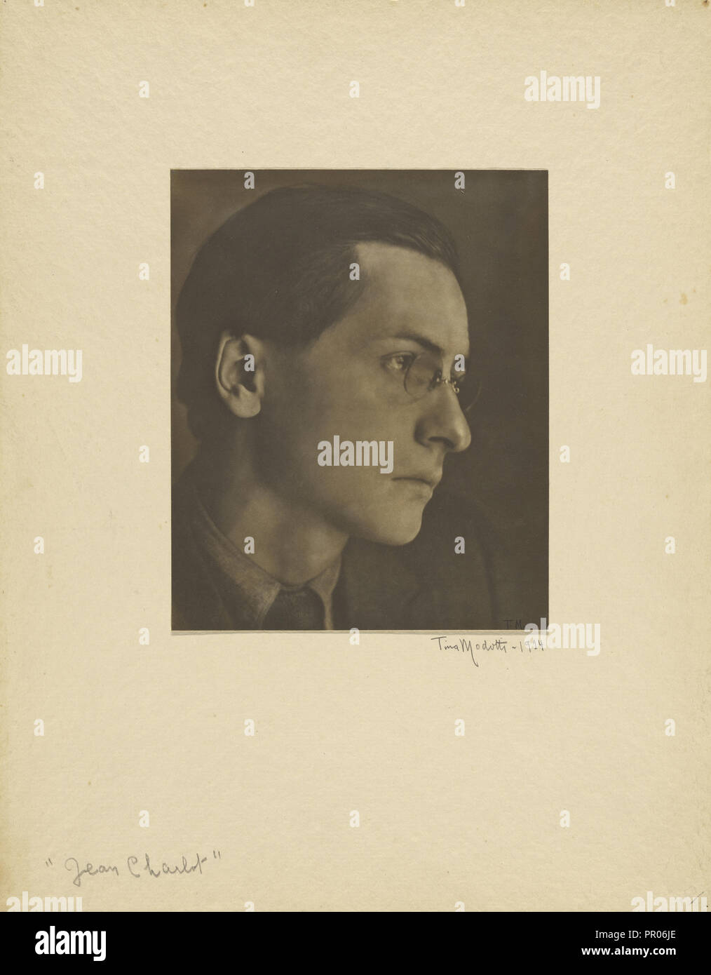 Jean Charlot; Tina Modotti, americano, nato in Italia, 1896 - 1942, Messico; 1924; Platinum print; 22,9 x 18,7 cm 9 x 7 3,8 A Foto Stock