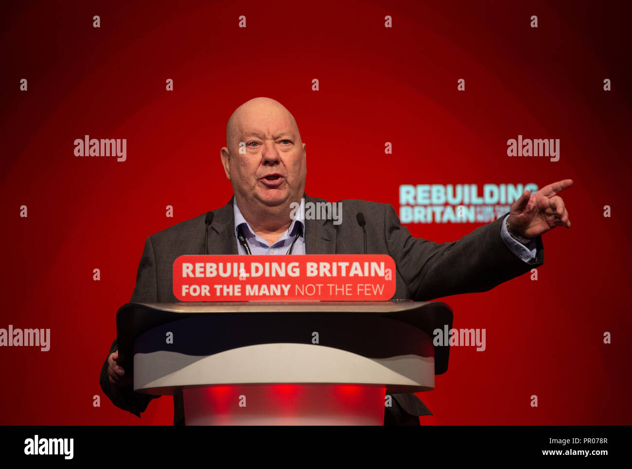 Sindaco di Liverpool, Joe Anderson, parlando al Partito laburista conferenza in Liverpool. Foto Stock