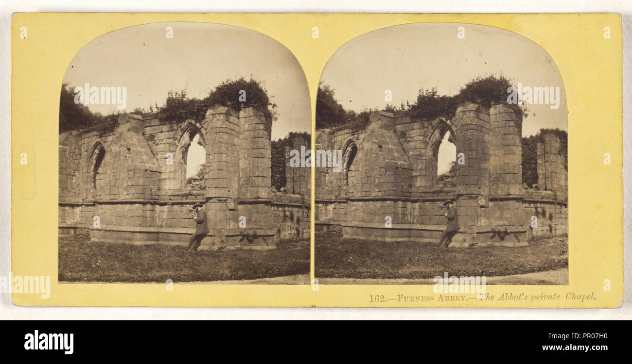 Furness Abbey. L'abate della Cappella privata; British; circa 1860; albume silver stampa Foto Stock