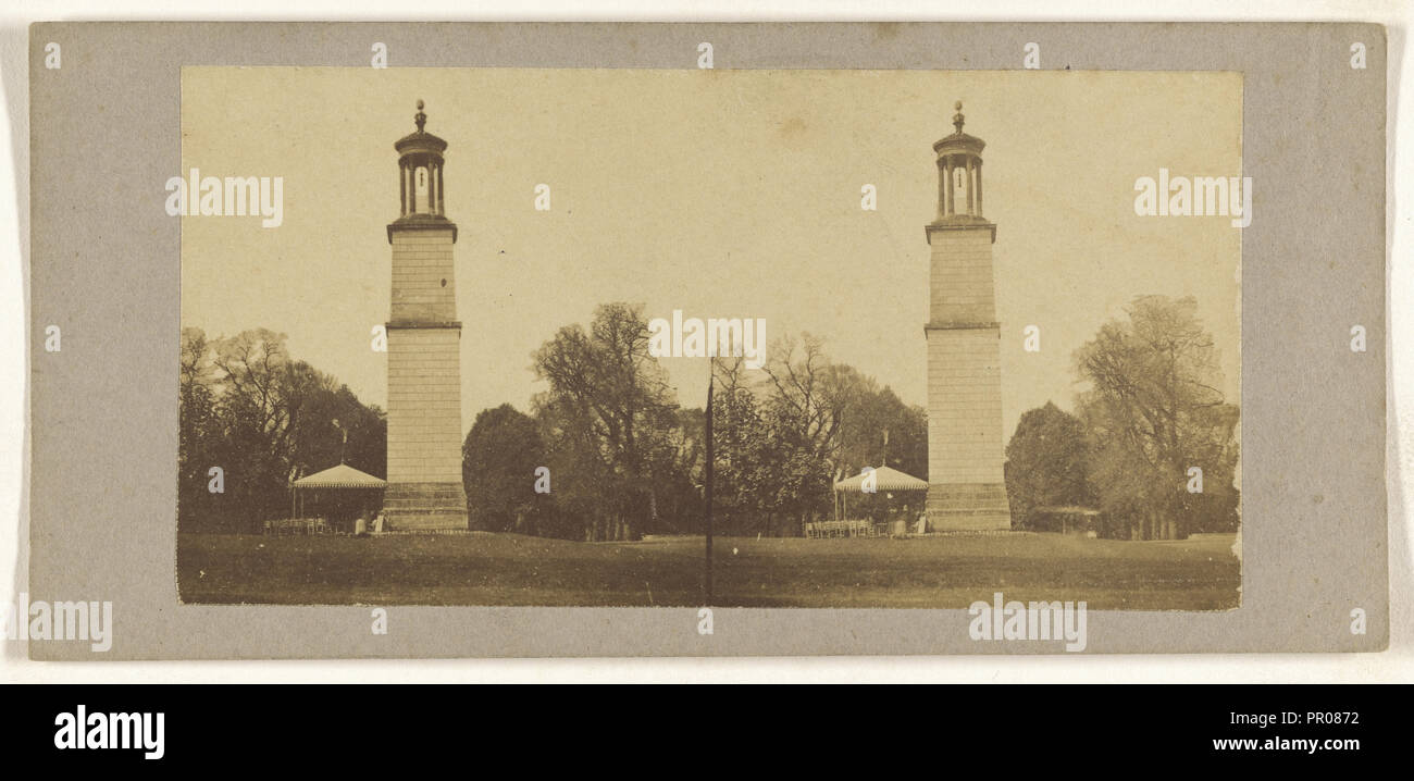 Monumento, eventualmente tedesco; Tedesco; circa 1870; albume silver stampa Foto Stock