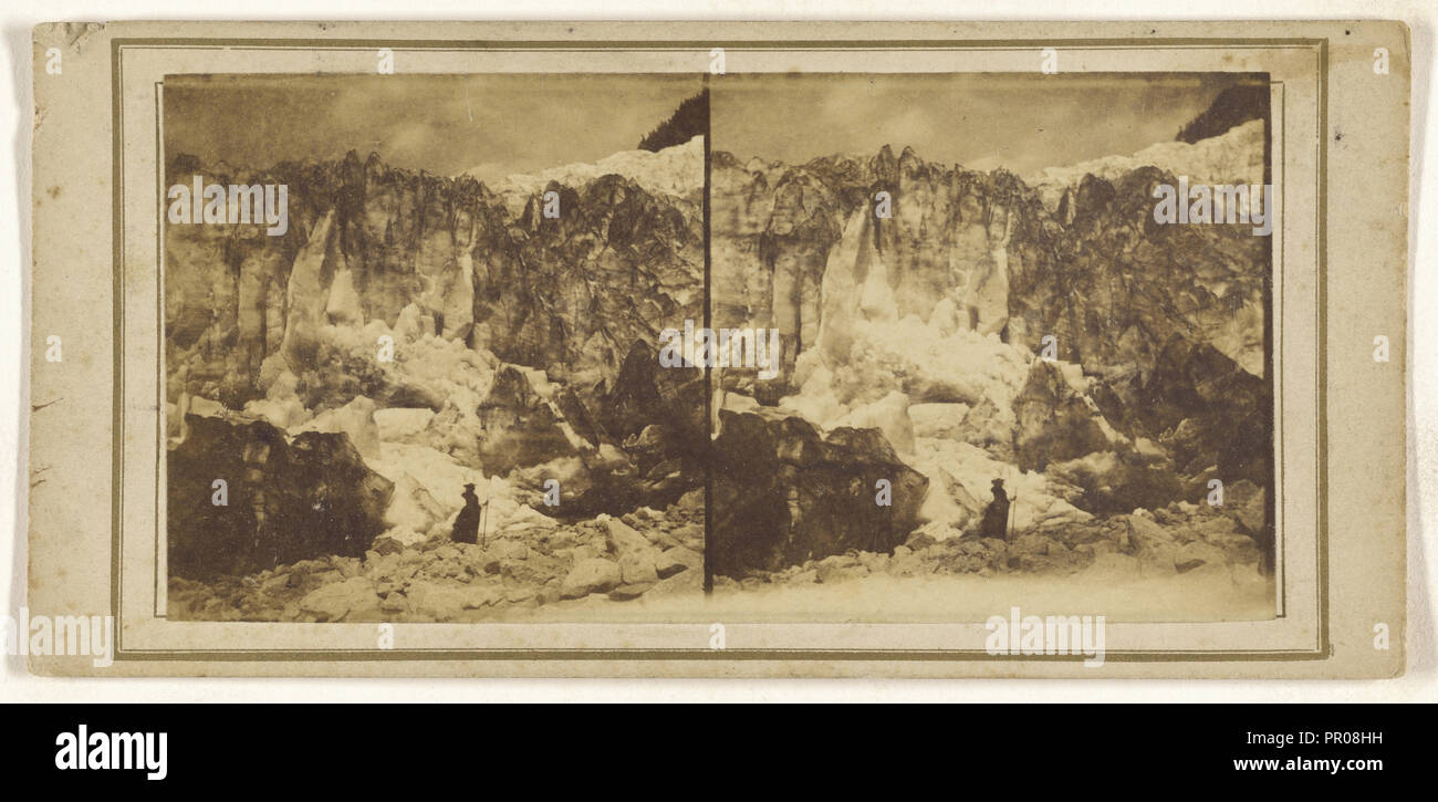 Glacier des Bois, Suisse, Svizzera; circa 1865; albume silver stampa Foto Stock