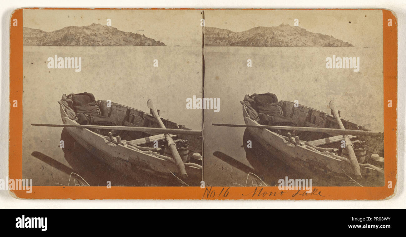Lago mono, California; American; circa 1870; albume silver stampa Foto Stock