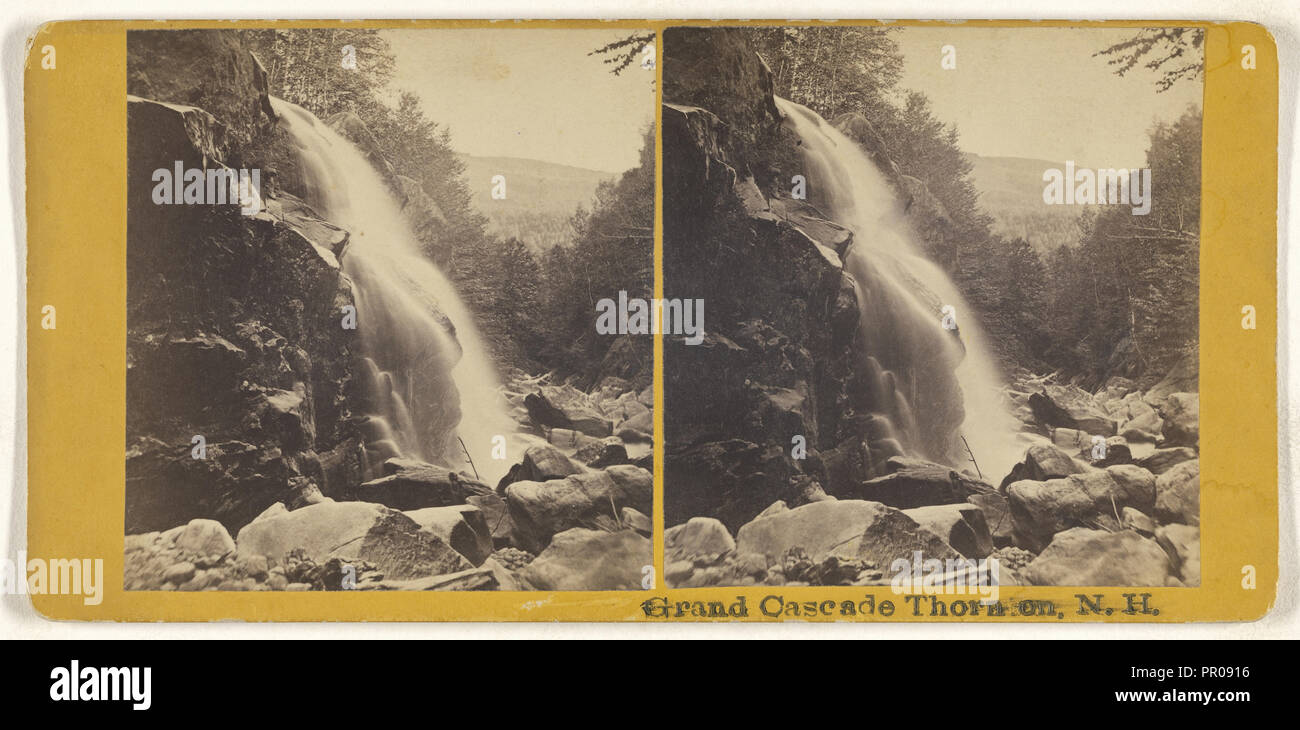 Grand Cascade Thornton, N.H; American; circa 1870; albume silver stampa Foto Stock