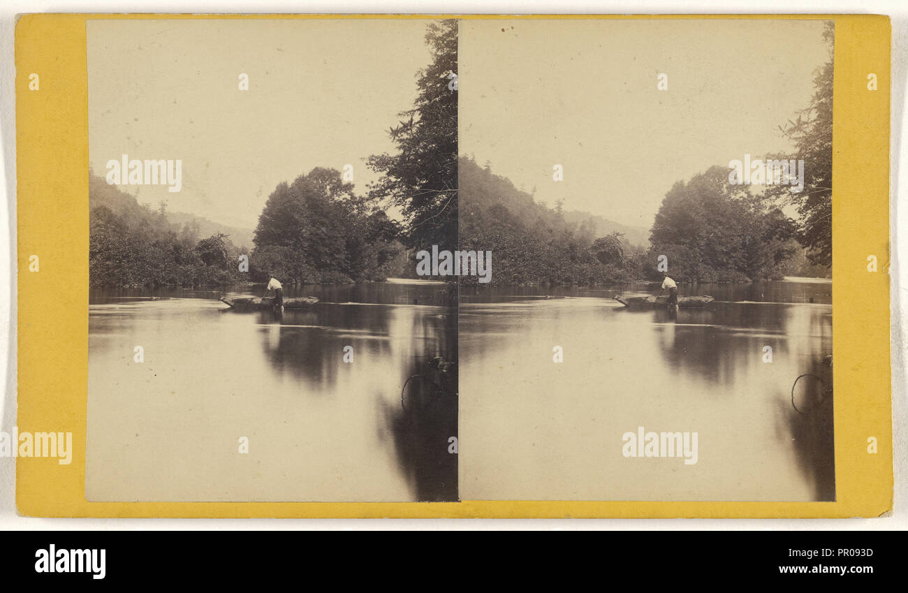 Un viaggio sulla Catawissa. Catawissa Creek a straniero cava. In Pennsylvania; American; circa 1880; albume silver stampa Foto Stock