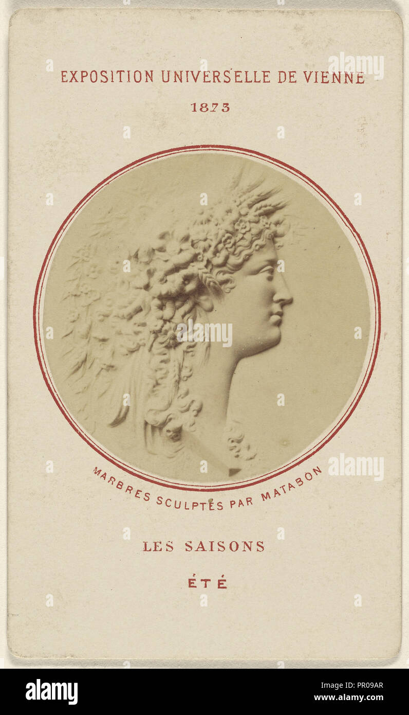 Les Saisons. Ete. Marbres Sculptes Par Matabon; Francese; 1873; albume silver stampa Foto Stock