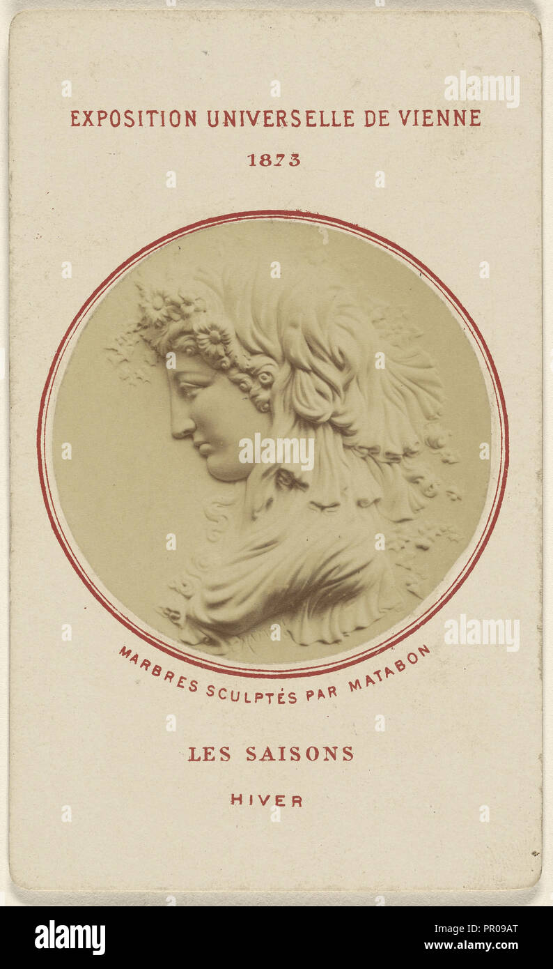 Les Saisons. Hiver. Marbres Sculptes Par Matabon; Francese; 1873; albume silver stampa Foto Stock
