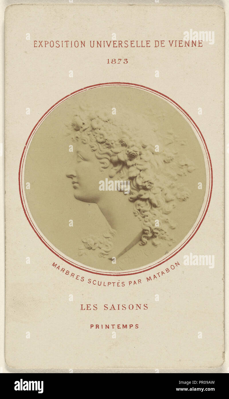 Les Saisons. Printemps. Marbres Sculptes Par Matabon; Francese; 1873; albume silver stampa Foto Stock