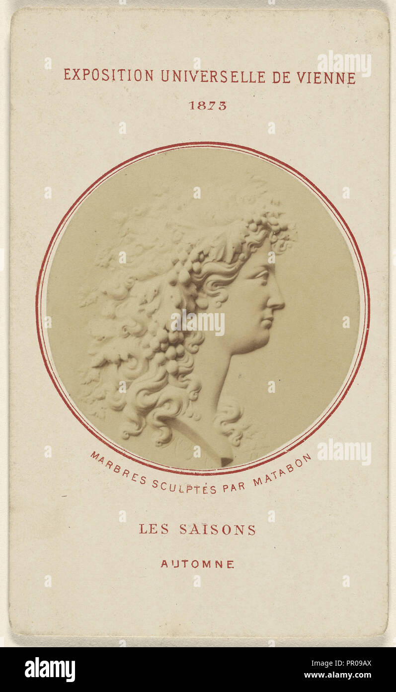 Les Saisons. Automne. Marbres Sculptes Par Matabon; Francese; 1873; albume silver stampa Foto Stock