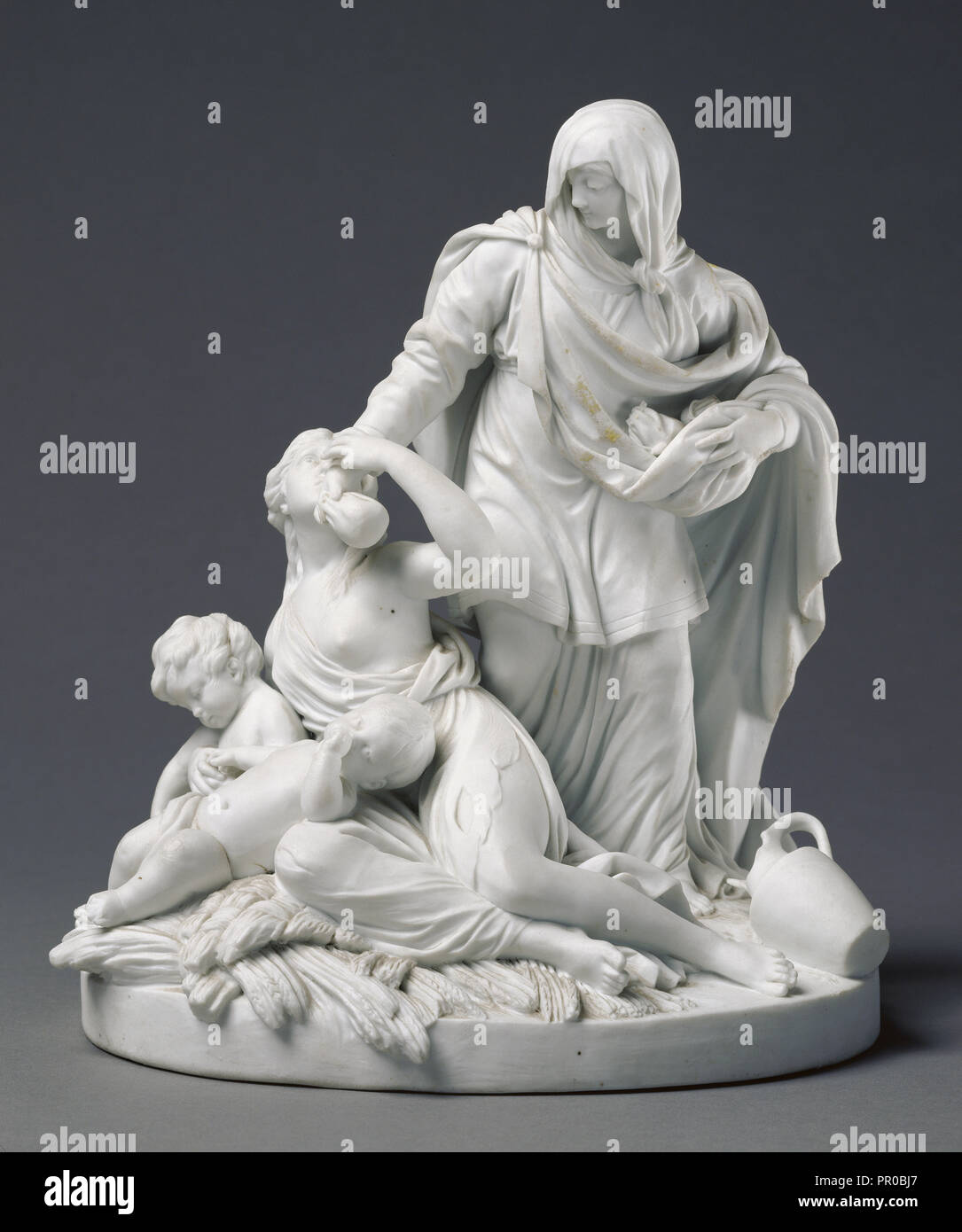 La figura gruppo: la carità; Sèvres Manufactory, francese, 1756 - Presente, modello da Louis-Simon Boizot, francese, 1743 - 1809, Sèvres Foto Stock