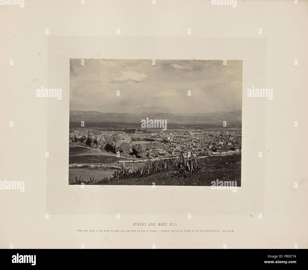 Atene e Mars Hill; Francis Frith, inglese, 1822 - 1898, Atene, Grecia; circa 1865; albume silver stampa Foto Stock