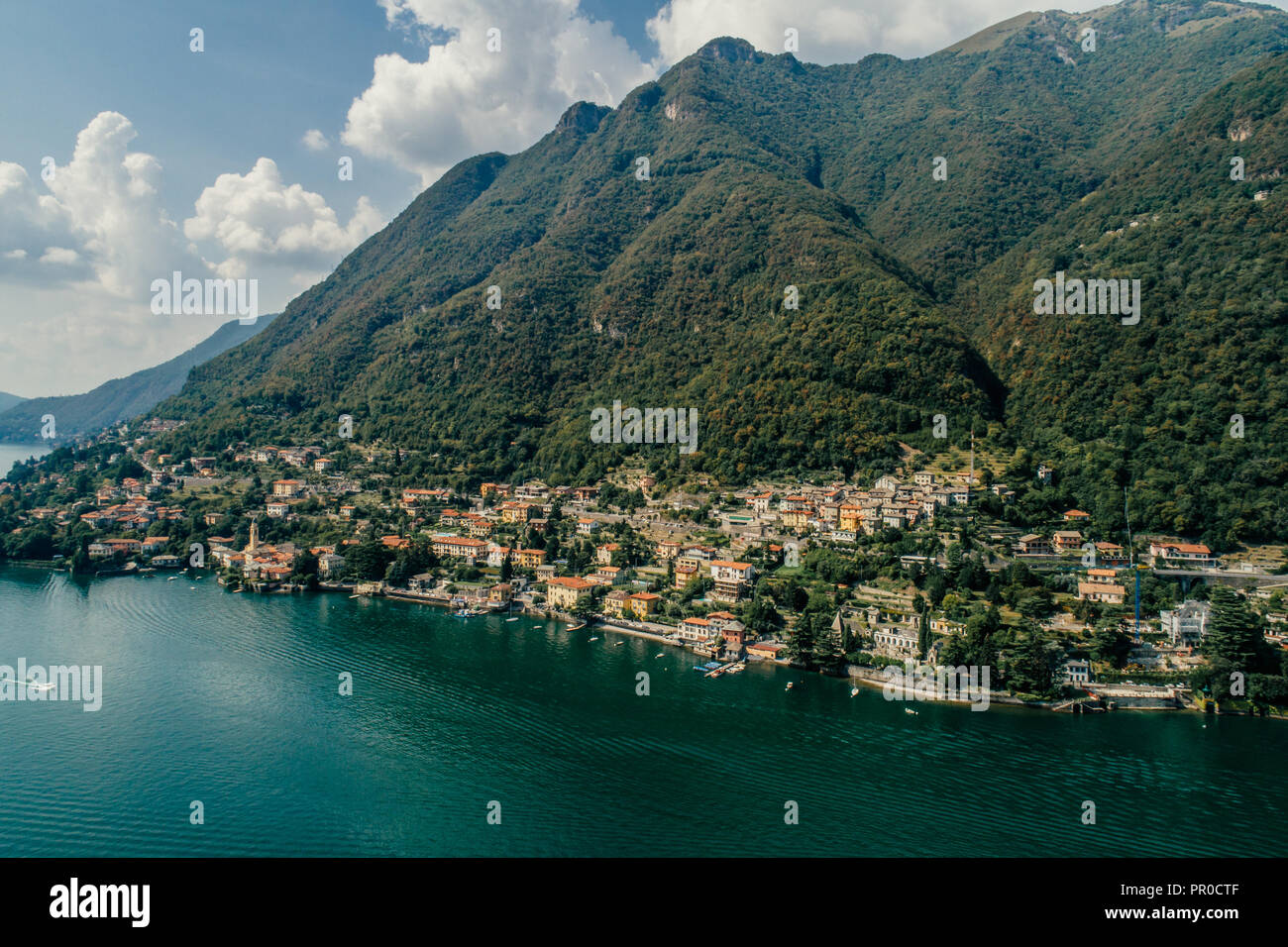 Italia Como Lago aria drone drone Foto estate Foto Stock