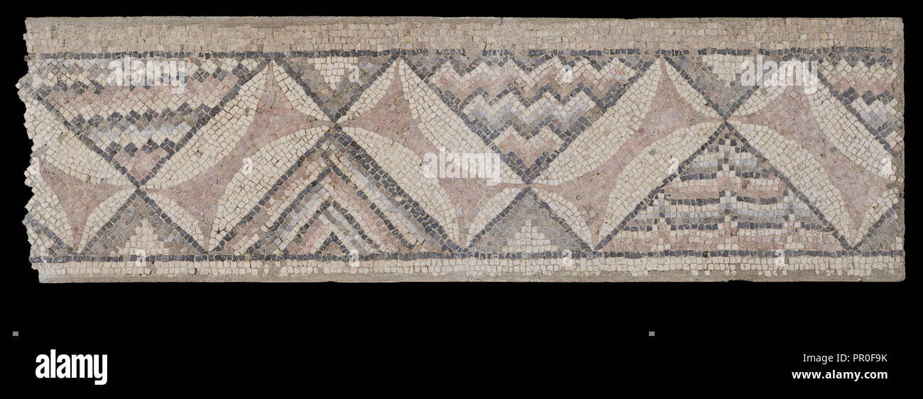 Il pannello da un pavimento a mosaico da Antiochia, inferiore lungo il margine sinistro Foto Stock
