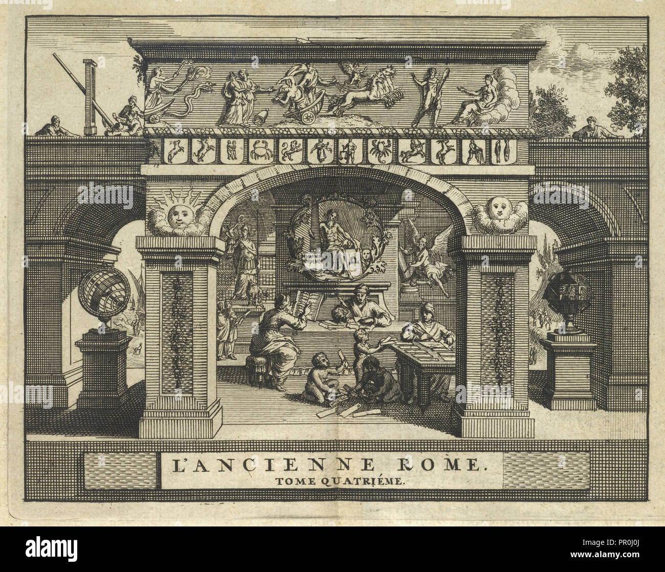 Frontespizio del volume 4, L'ancienne Roma: la principale des Villes de l'Europe, avec toutes ses magnificences et ses delices Foto Stock Frontespizio del volume 4, L'ancienne Roma: la principale des Villes de l'Europe, avec toutes ses magnificences et ses delices Foto Stock