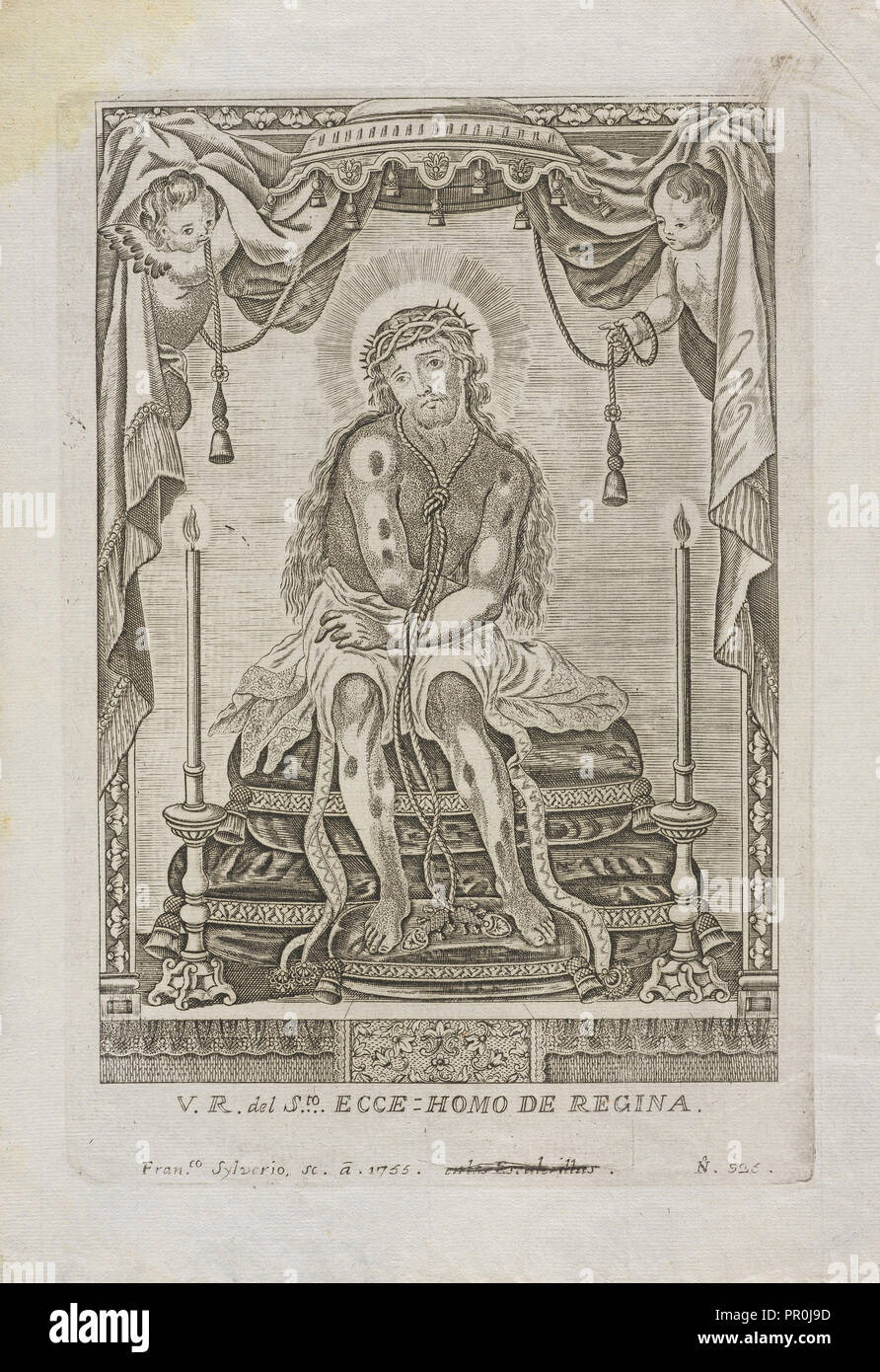 San Ecce Homo de Regina, raccolta di religiosa messicana incisioni, 1700-1830, Sylverio, Franco, 1755, Franco Sylverio s. a Foto Stock