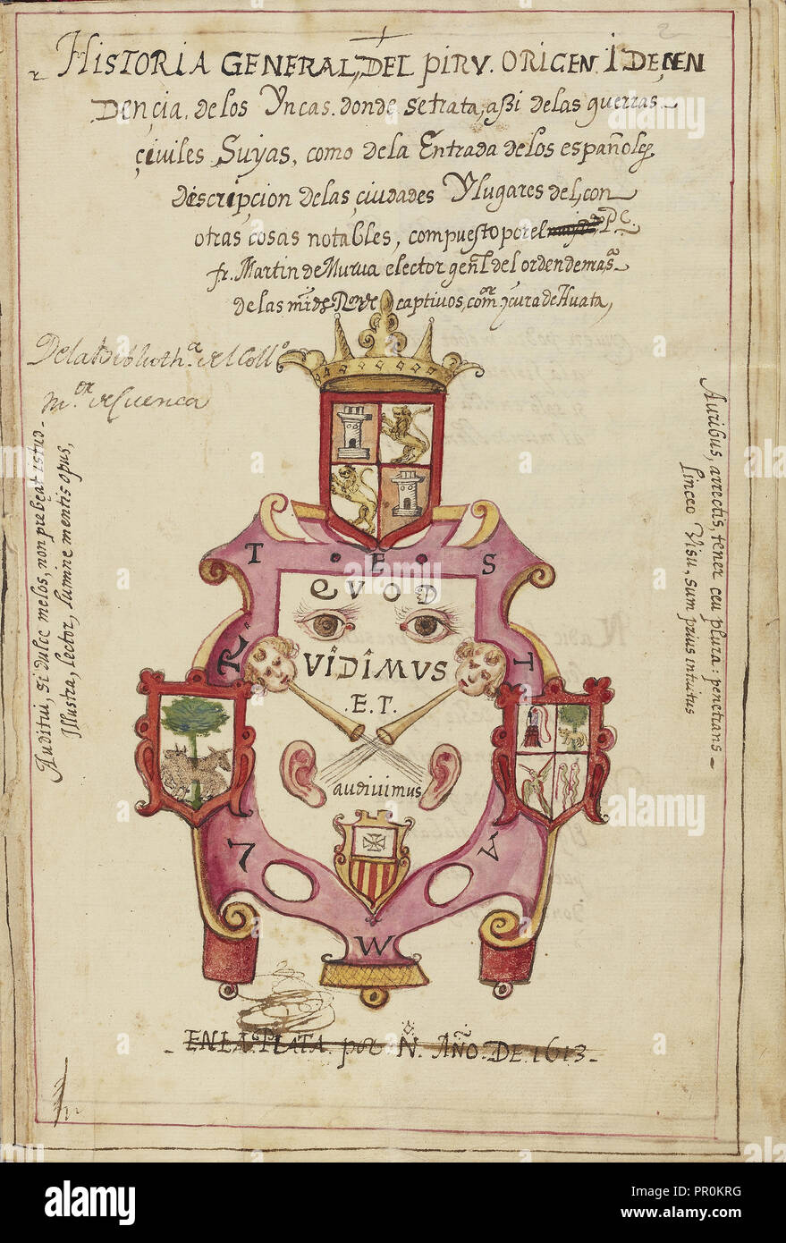 Pagina titolo; La Plata, Bolivia; completato nel 1616; la sig.ra Ludwig XIII 16, fol. 2 Foto Stock