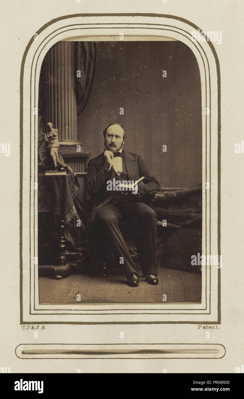 Albert, principe consorte, 1819-1861, Camille Silvy, francese, 1834 - 1910, Francia; circa 1860 - 1861; albume silver stampa Foto Stock