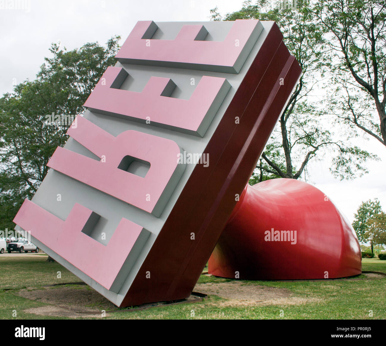 Gigante timbro di gomma in Cleveland Ohio Foto Stock