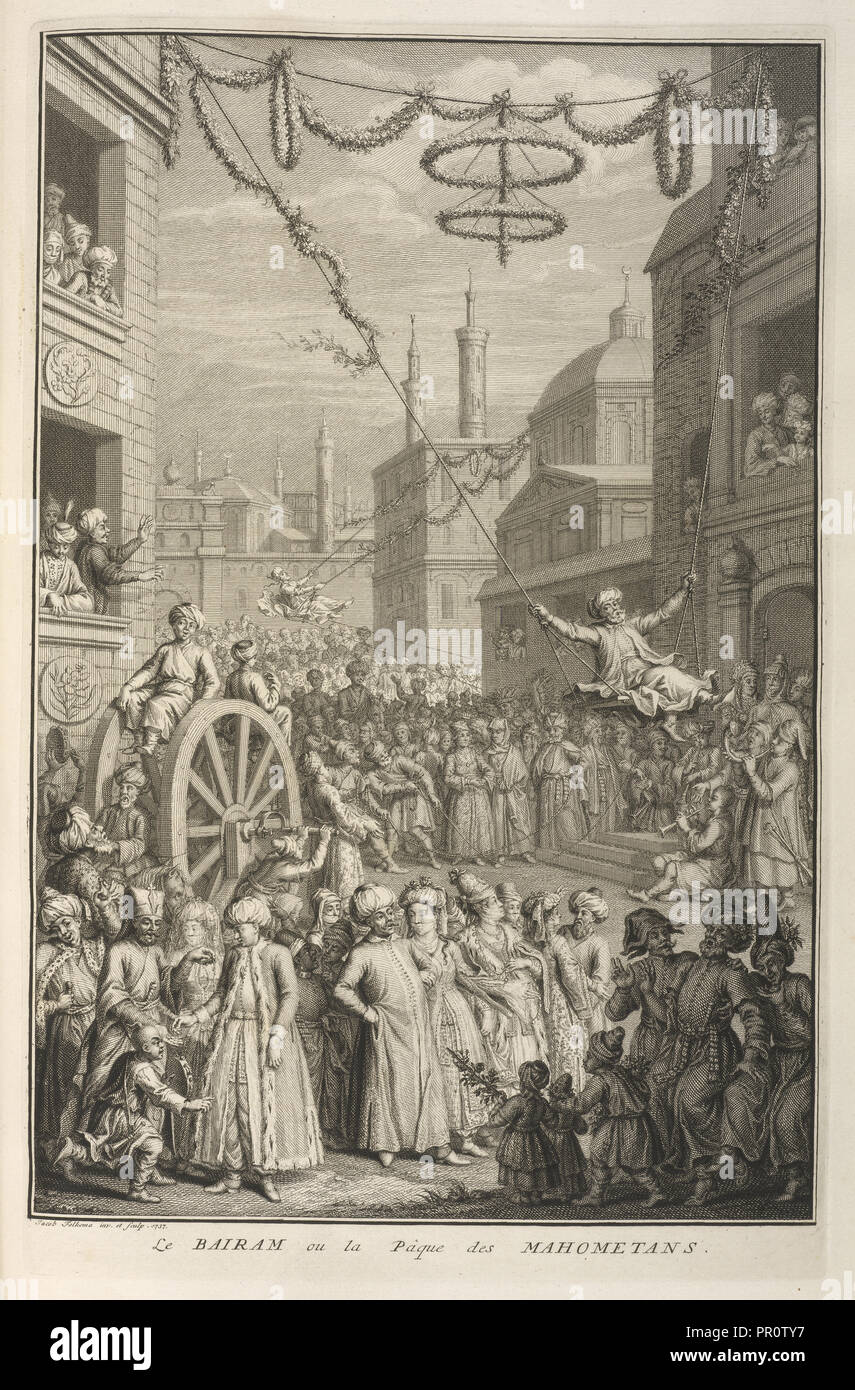 Bairam, o il Festival di Pasqua di musulmani, cerimonie et coutumes religieuses de tous les peuples du monde, Folkema, Giacobbe, 1692 Foto Stock