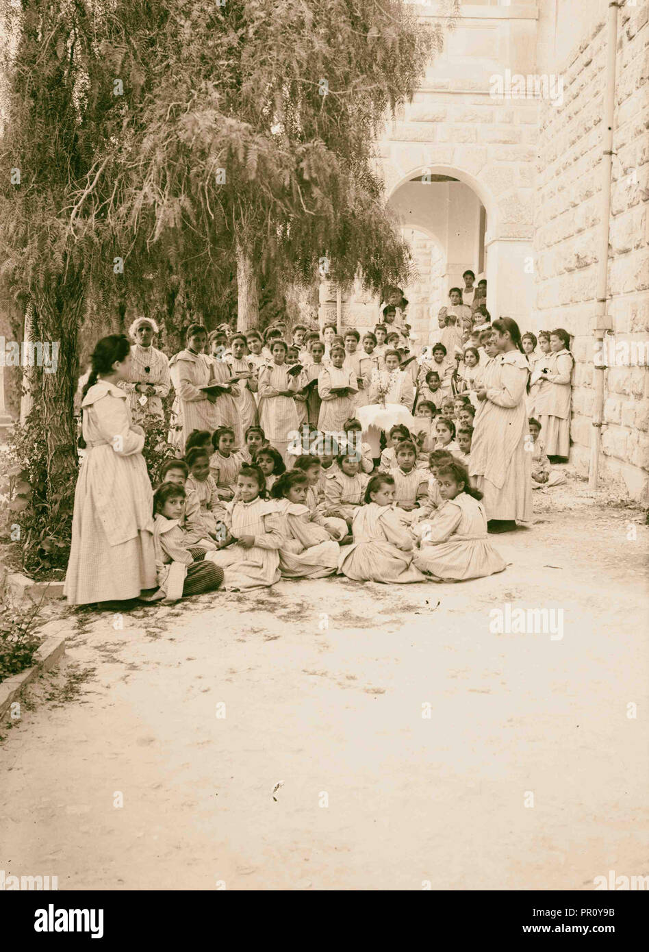 Viste del nord missione inglese educandato 1900 Medio Oriente Israele Foto Stock