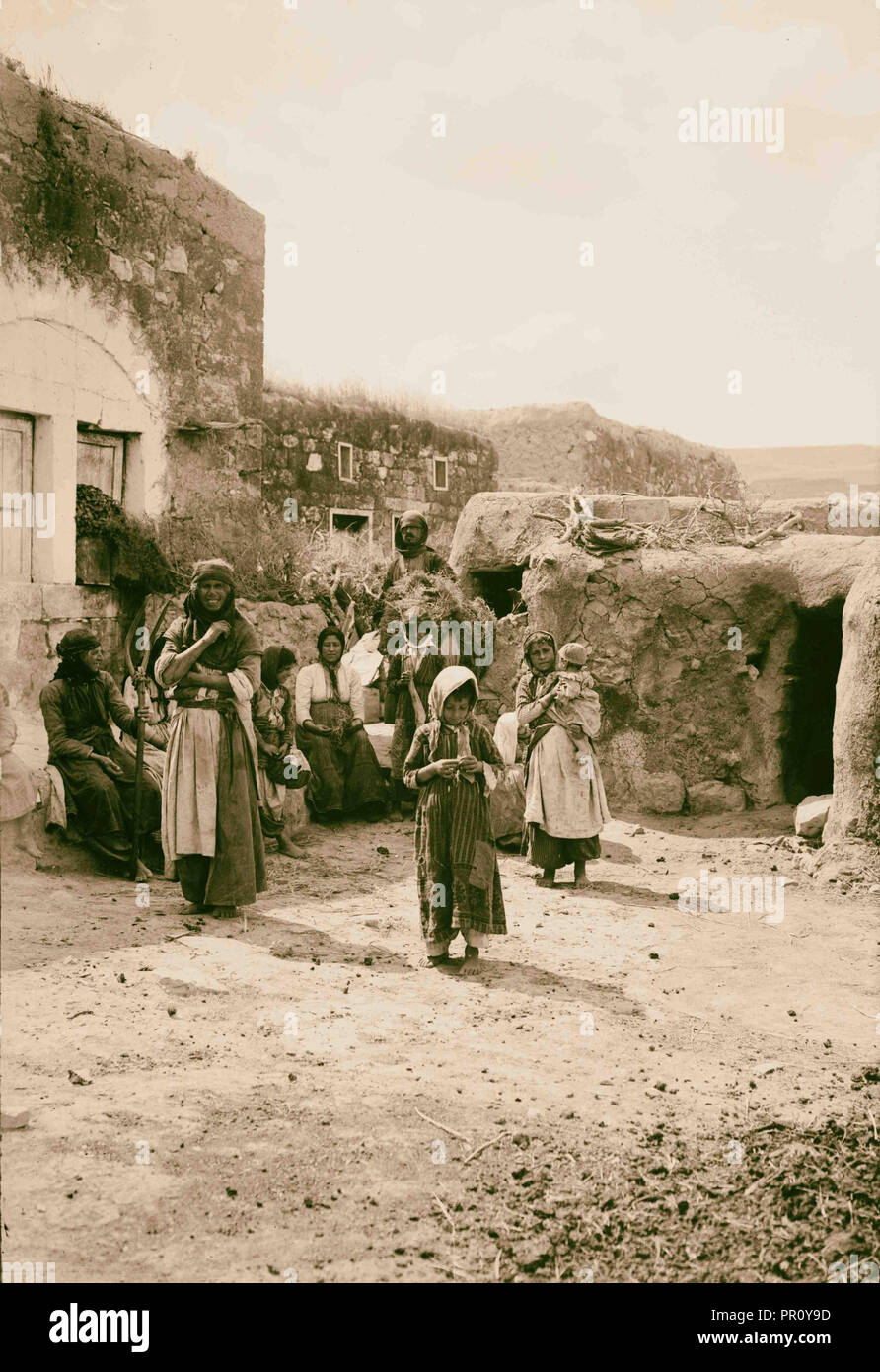 Viste del nord. Home in Cana. 1900, Israele, Kafr Kannā Foto Stock