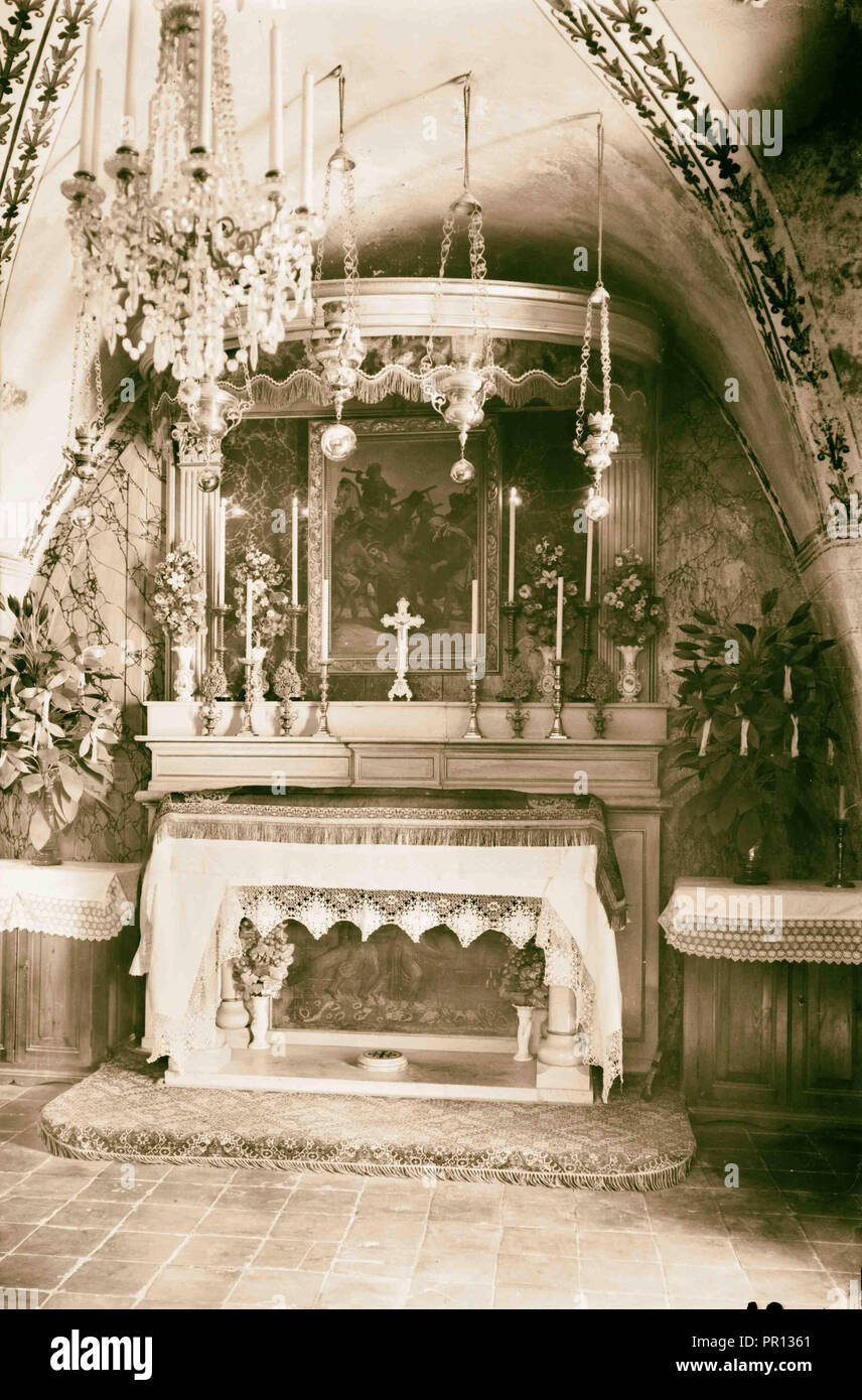 La Via Dolorosa, inizio a Santo Stefano cancello interno della quinta stazione. 1900, Gerusalemme, Israele Foto Stock