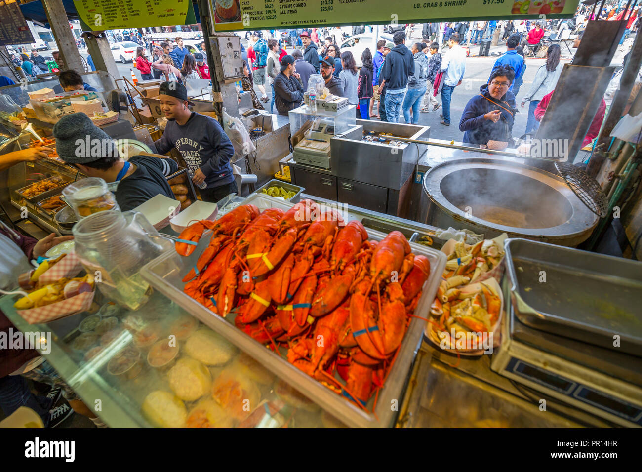 Il ristorante di pesce sul Molo 39 in Fishermans Wharf di San Francisco, California, Stati Uniti d'America, America del Nord Foto Stock