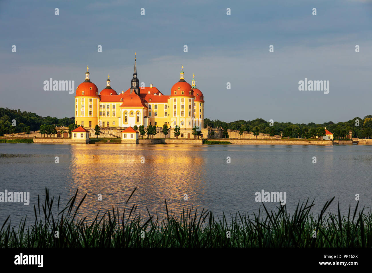 Castello di Moritzburg, in Sassonia, Germania, Europa Foto Stock