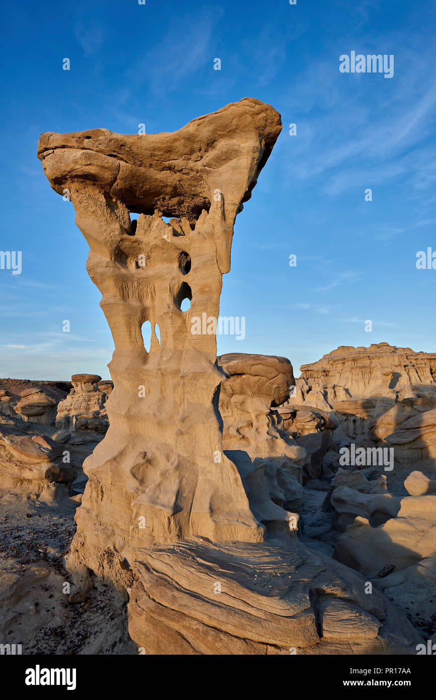 Formazione di roccia, Los Alamos County, Nuovo Messico, Stati Uniti d'America, America del Nord Foto Stock
