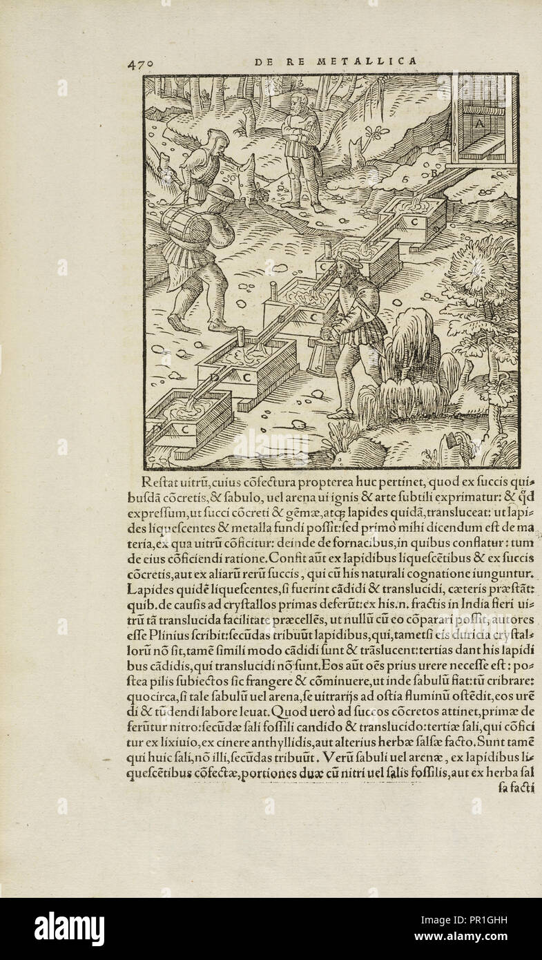 Pagina 470 Agricolae Georgii De re metallica: libri XII. Quibus officia, instrumenta, machinae, ac omnia deni, que, ad metallicam Foto Stock