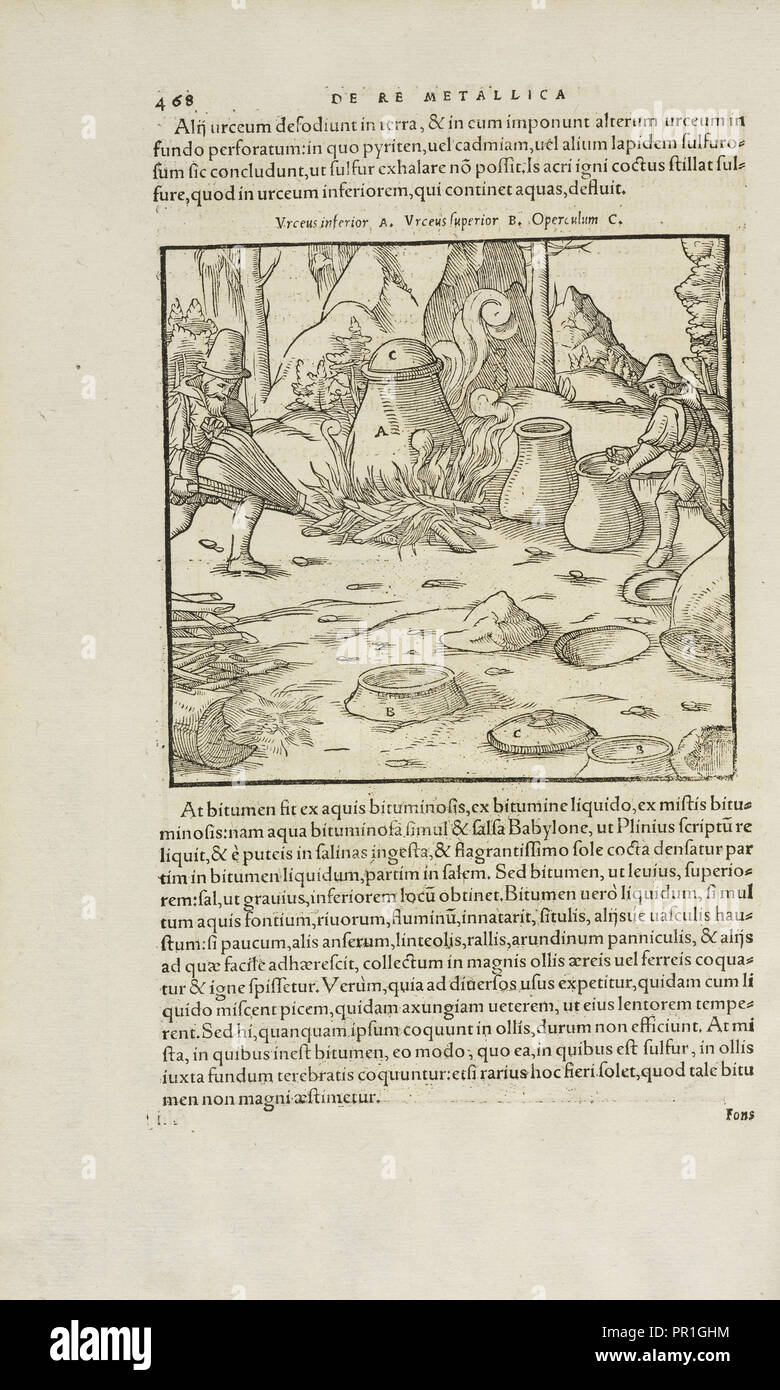 Pagina 468 Agricolae Georgii De re metallica: libri XII. Quibus officia, instrumenta, machinae, ac omnia deni, que, ad metallicam Foto Stock