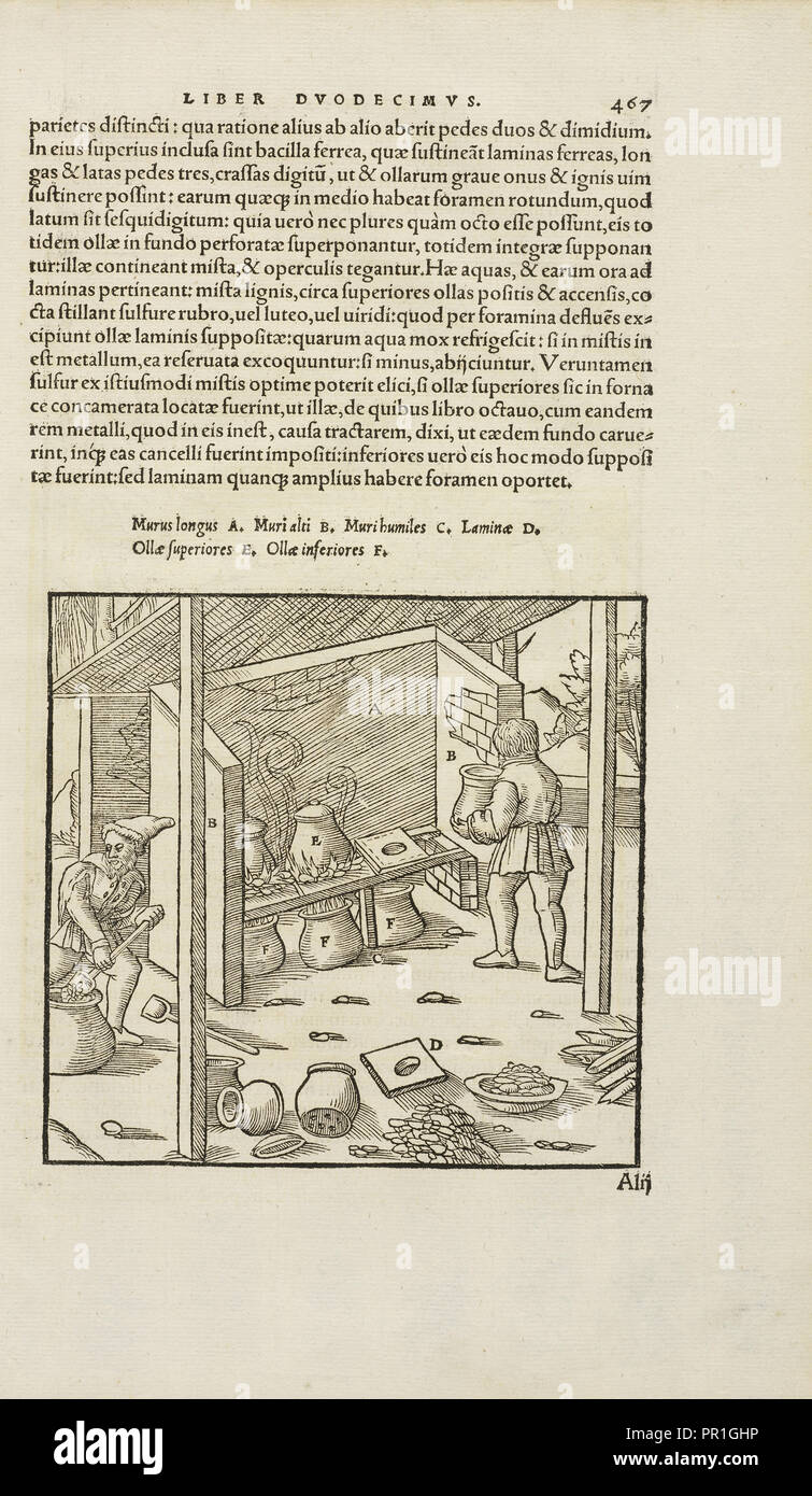 Pagina 467 Georgii Agricolae De re metallica: libri XII. Quibus officia, instrumenta, machinae, ac omnia deni, que, ad metallicam Foto Stock